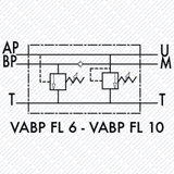 Hydraulik Abschaltventil VABP für Cetop 03 - 05 - 07 für Pumpen Nieder/Hochdruck von Schwarzfischer Hydraulik