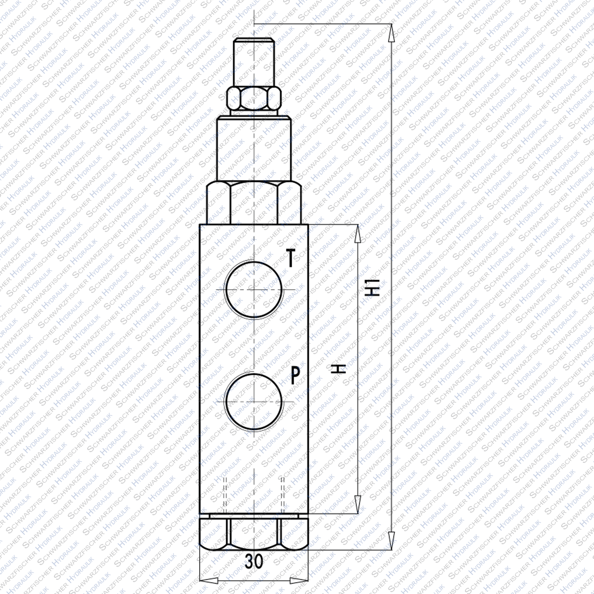 Hydraulik Vorspann - u. Sicherheitsventil speziell für Pflug, Tiefenlockerer VIA von Schwarzfischer Hydraulik