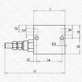 Hydraulik Druckfolgeventil mit Umgehungsrückschlagventil VS2C mit Handrad von Schwarzfischer Hydraulik