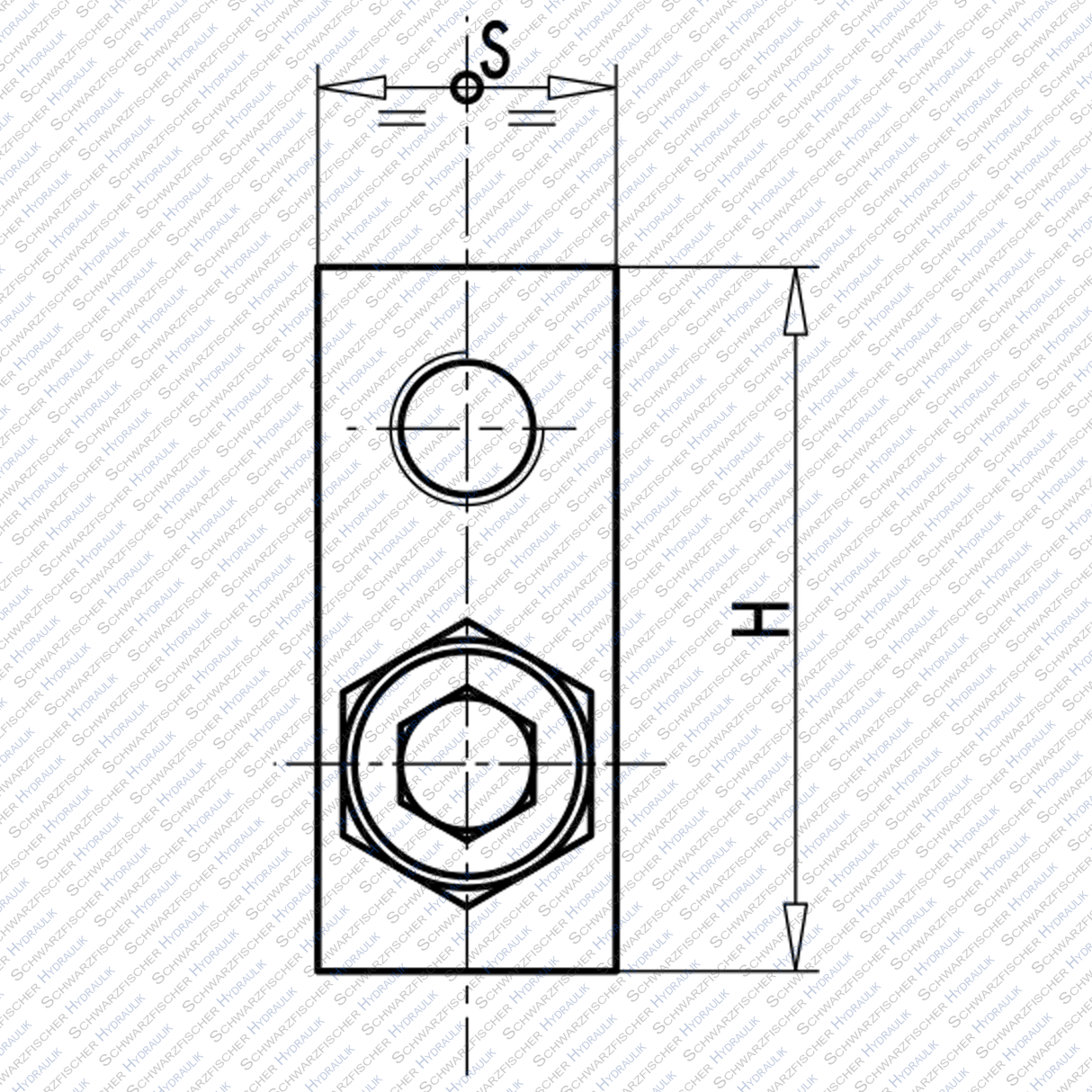 Hydraulik Druckfolgeventil mit Umgehungsrückschlagventil VS2C mit Handrad von Schwarzfischer Hydraulik