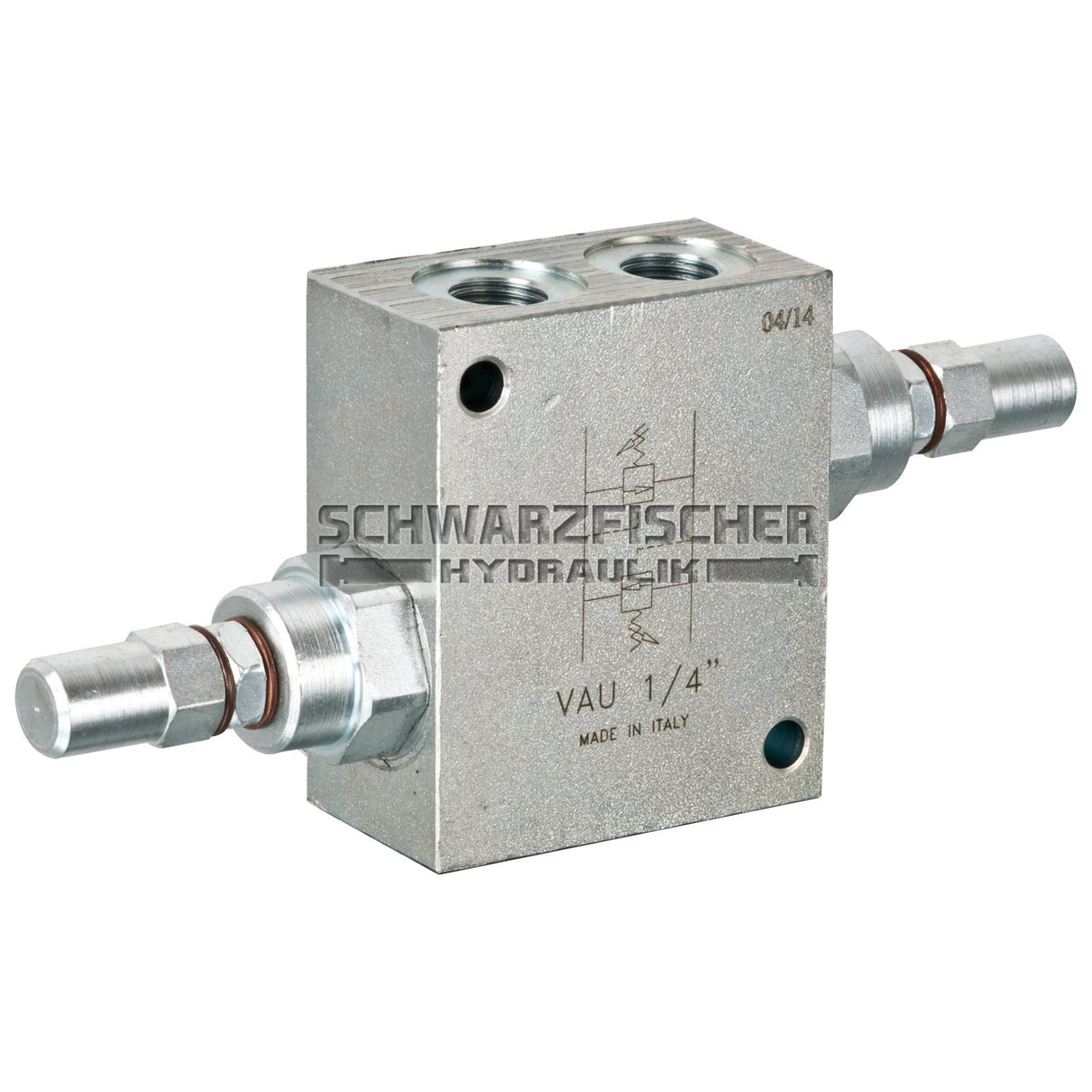 Schockventil doppelwirkend VAU 1/4“ 3/8“ 1/2“ 3/4" verschiedene Einstellbereiche von Schwarzfischer Hydraulik