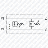 Schockventil doppelwirkend VAU 1/4“ 3/8“ 1/2“ 3/4" verschiedene Einstellbereiche von Schwarzfischer Hydraulik