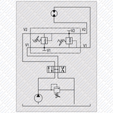 Hydraulik Schockventil doppelwirkend mit 4 Anschlüssen für Verbraucher VMPDI von Schwarzfischer Hydraulik