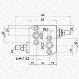 Schockventil doppelwirkend zum Aufflanschen auf OMP / OMR Hydraulik Ölmotor VAU von Schwarzfischer Hydraulik