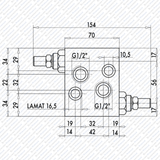 Schockventil VAU doppelwirkend zum Aufflanschen auf OMS Hydraulik Ölmotor VAU von Schwarzfischer Hydraulik