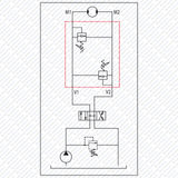 Schockventil VAU doppelwirkend zum Aufflanschen auf OMS Hydraulik Ölmotor VAU von Schwarzfischer Hydraulik