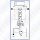 Druckbegrenzungsventil + doppelwirkend entsperrbares Rückschlagventil VBLP von Schwarzfischer Hydraulik