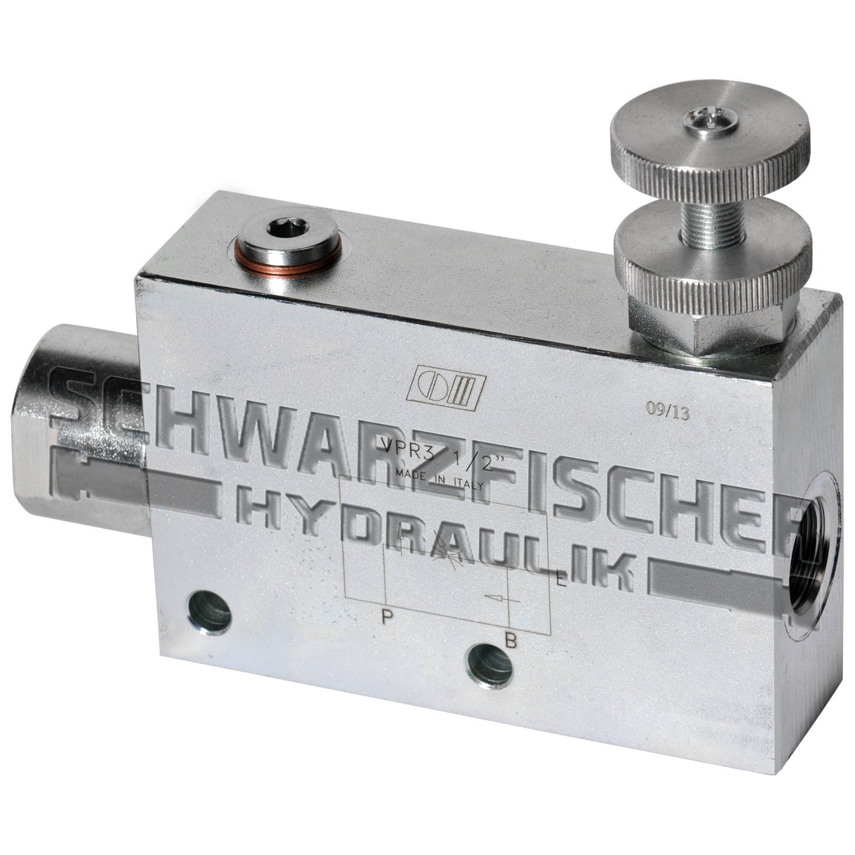 Hydraulik 3 - Wege Stromregelventil Restölstrom druckbeaufschlagbar VPR3 von Schwarzfischer Hydraulik