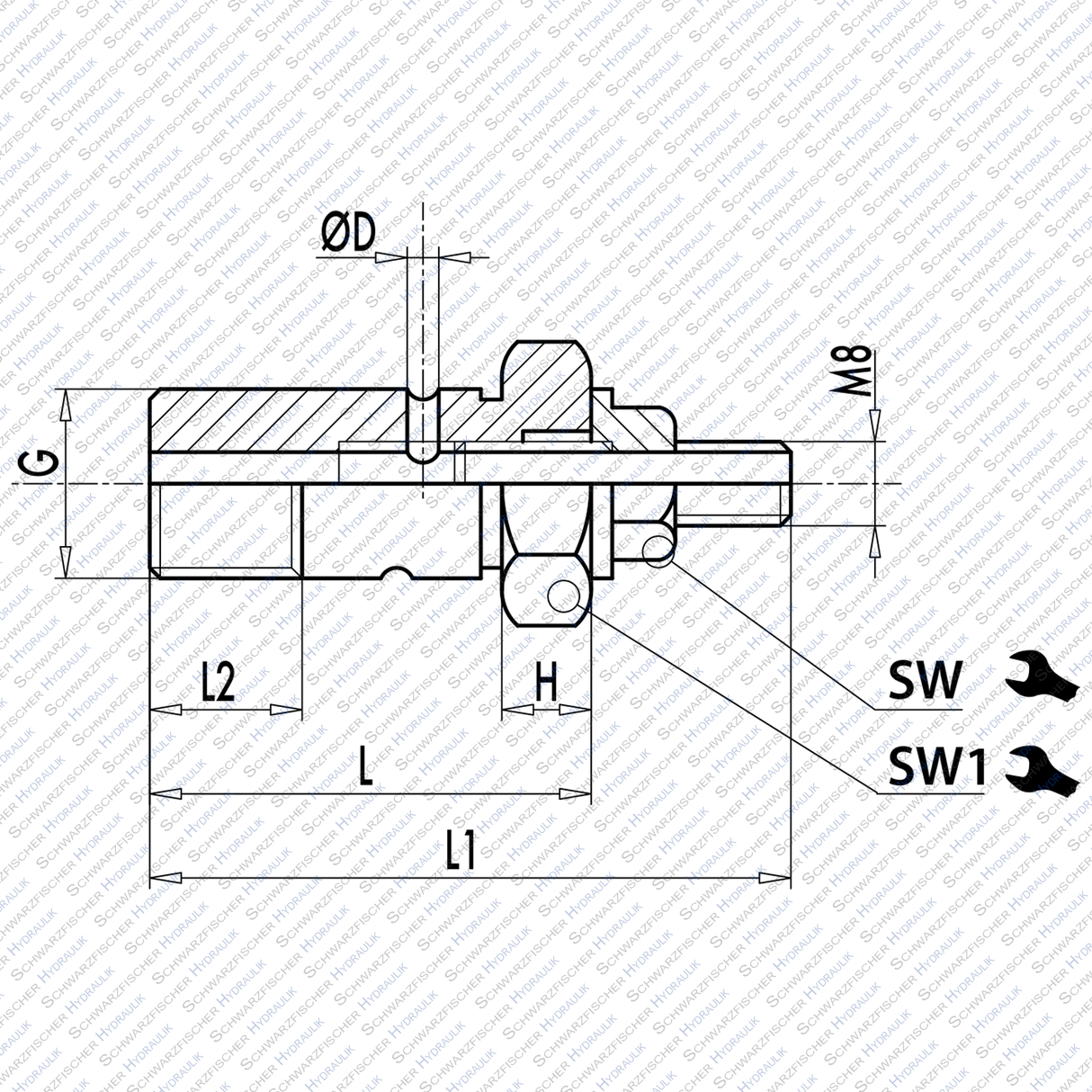 Hydraulik Drosselhohlschraube Drosselschraube Einschraubdrossel BSP Zoll von Schwarzfischer Hydraulik