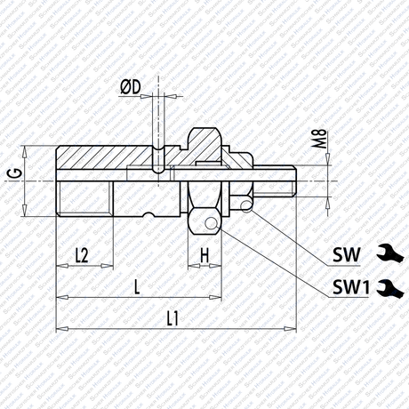 Hydraulik Drosselhohlschraube Drosselschraube Einschraubdrossel BSP Zoll von Schwarzfischer Hydraulik