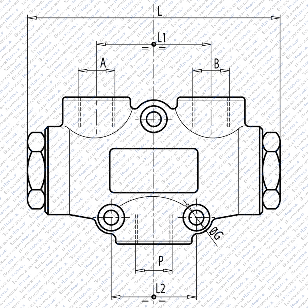 Hydraulik Stromteiler DFL Kolbenmengenteiler Mengenteiler Teilung: 50/50 von Schwarzfischer Hydraulik