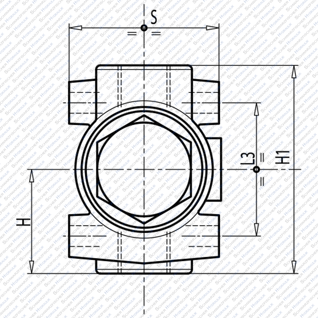 Hydraulik Stromteiler DFL Kolbenmengenteiler Mengenteiler Teilung: 50/50 von Schwarzfischer Hydraulik