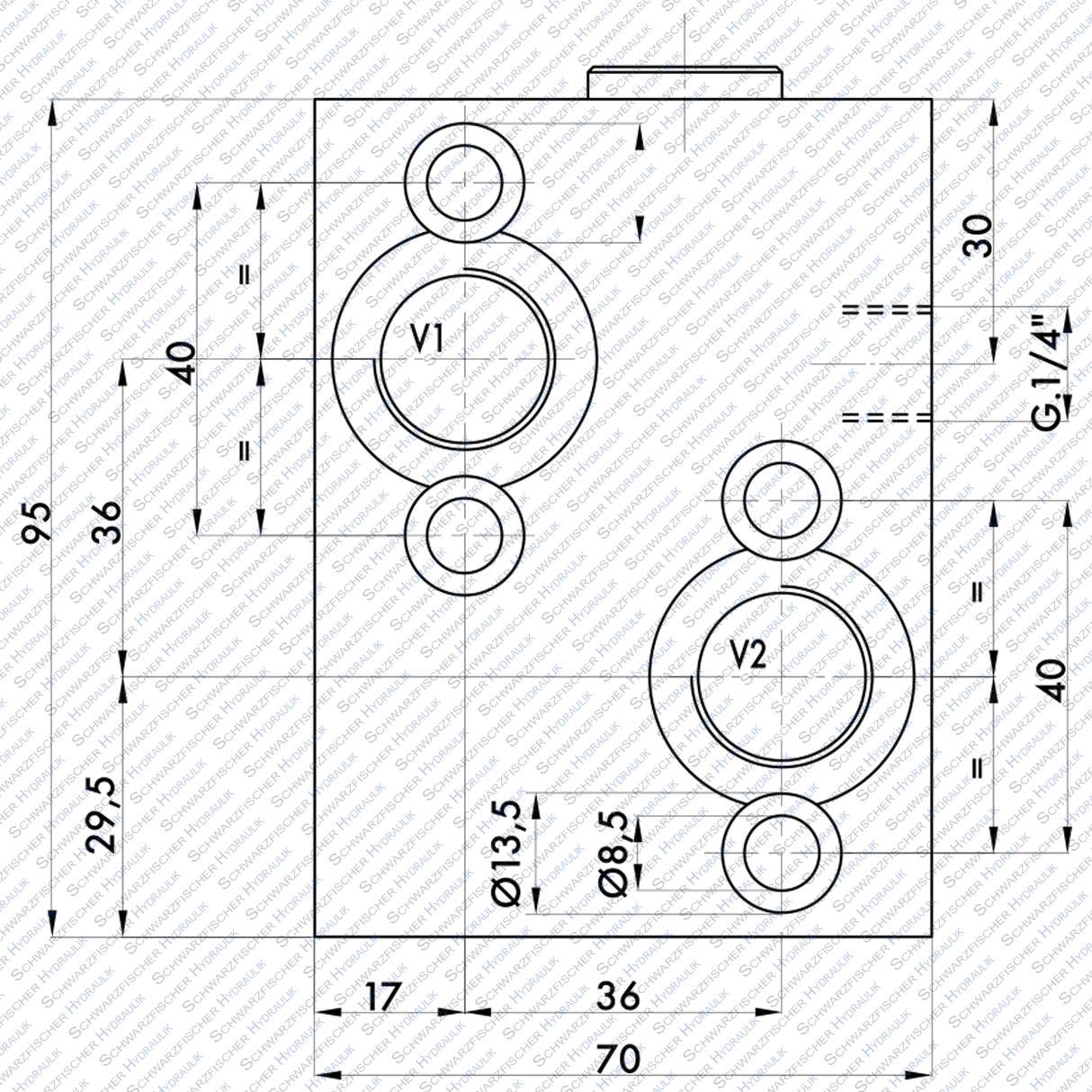 Hydraulik Wechselventil VSBF12 für OMP,OMR,OMS Hydraulikmotor Ölmotor wählbar von Schwarzfischer Hydraulik