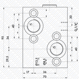 Hydraulik Wechselventil VSBF12 für OMP,OMR,OMS Hydraulikmotor Ölmotor wählbar von Schwarzfischer Hydraulik