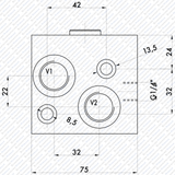 Hydraulik Wechselventil VSBF12 für OMP,OMR,OMS Hydraulikmotor Ölmotor wählbar von Schwarzfischer Hydraulik