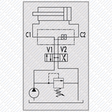 Hydraulik Ventil Sperrblock entsperrbares Rückschlagventil einfachwirkend VBPSE von Schwarzfischer Hydraulik