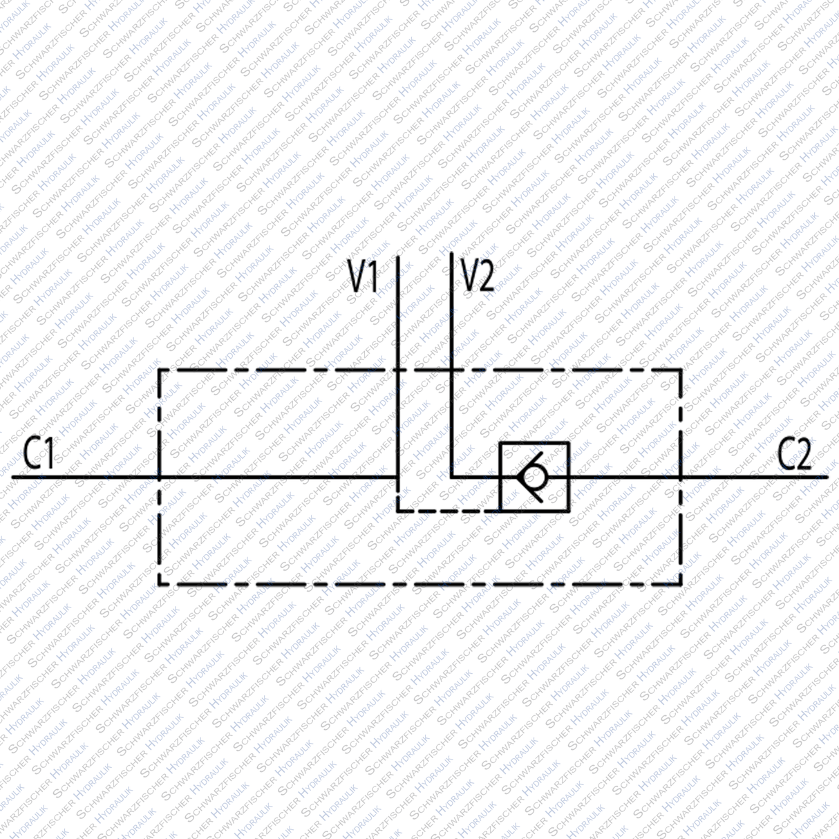 Hydraulik Sperrblock entsperrbares Rückschlagventil einfachwirkend VBPSE von Schwarzfischer Hydraulik