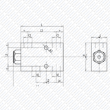 Ventil Hydraulik Sperrblock Rückschlagventil entsperrbar einfachwirkend VBPSE von Schwarzfischer Hydraulik