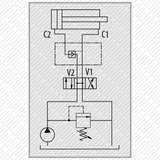 Ventil Hydraulik Sperrblock Rückschlagventil entsperrbar einfachwirkend VBPSE von Schwarzfischer Hydraulik