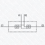 Hydraulik Sperrblock Ventil Rückschlagventil entsperrbar doppeltwirkend VBPDE von Schwarzfischer Hydraulik