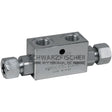 Hydraulik Sperrblock entsperrbares Rückschlagventil doppeltwirkend (12L) VBPDE von Schwarzfischer Hydraulik