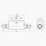 Hydraulik Sperrblock entsperrbares Rückschlagventil doppeltwirkend (12L) VBPDE von Schwarzfischer Hydraulik