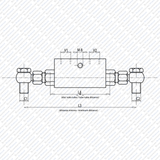 Hydraulik Sperrblock entsperrbares Rückschlagventil doppeltwirkend (12L) VBPDE von Schwarzfischer Hydraulik