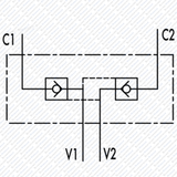 Hydraulik Sperrblock Ventil entsperrbares Rückschlagventil doppeltwirkend VBPDE von Schwarzfischer Hydraulik