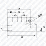 Ventil Hydraulik Sperrblock entsperrbares Rückschlagventil doppeltwirkend VBPDE von Schwarzfischer Hydraulik