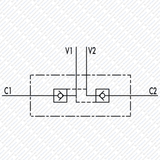 Hydraulik Ventil Sperrblock Rückschlagventil entsperrbar doppeltwirkend VBPDE von Schwarzfischer Hydraulik