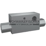 Hydraulik Ventil Sperrblock entsperrbares Rückschlagventil doppeltwirkend VBPDE von Schwarzfischer Hydraulik