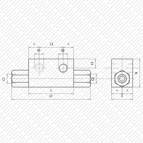 Hydraulik Ventil Sperrblock entsperrbares Rückschlagventil doppeltwirkend VBPDE von Schwarzfischer Hydraulik