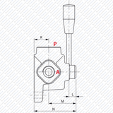 Hydraulik 3/2 Wegeventil Drehumschaltventil von Schwarzfischer Hydraulik