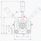 Hydraulik 8/2 Wegeventil Drehumschaltventil von Schwarzfischer Hydraulik