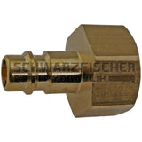 Druckluft - Schnellkupplungsstecker mit Innengewinde in Messing von Schwarzfischer Hydraulik