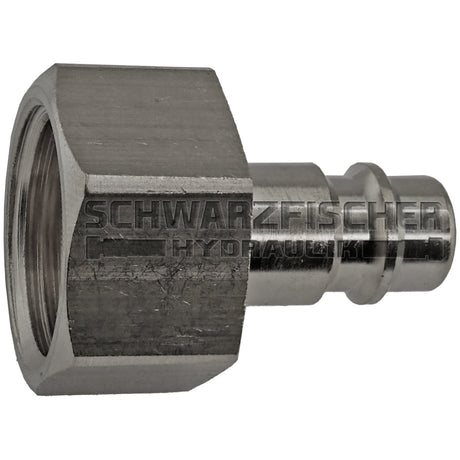 Druckluft - Schnellkupplungsstecker mit Innengewinde in Edelstahl von Schwarzfischer Hydraulik