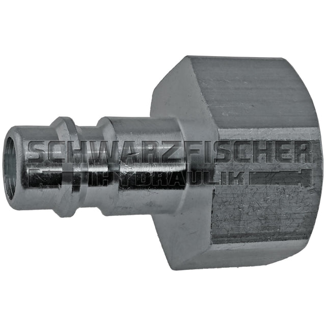 Druckluft - Schnellkupplungsstecker mit Außengewinde in Stahl gehärtet und verzinkt von Schwarzfischer Hydraulik