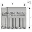 B12T.N Standard Pressfassung 1SN/2SN/2SC (No Skive) von Schwarzfischer Hydraulik