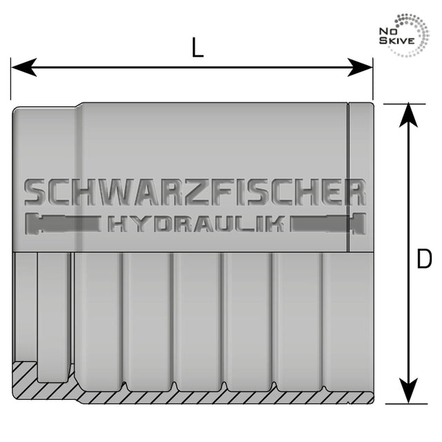 Standard Pressfassung 1SC/1SN/2SC (No Skive) von Schwarzfischer Hydraulik