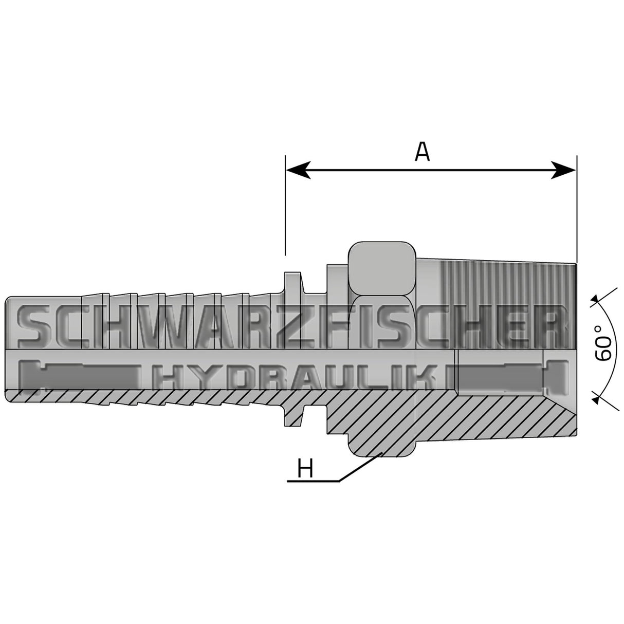 Standard Pressarmatur AGR - K Konisch (BSPT Gewinde) von Schwarzfischer Hydraulik