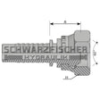 Standard Pressarmatur DKR 60° Konus (BSPP - Gewinde) von Schwarzfischer Hydraulik