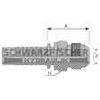 Standard Pressarmatur AGJ 37° JIC Aussenkonus (UNF - Gewinde) von Schwarzfischer Hydraulik