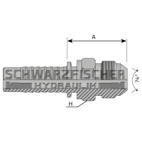 Standard Pressarmatur AGJ 37° JIC Aussenkonus (UNF - Gewinde) von Schwarzfischer Hydraulik