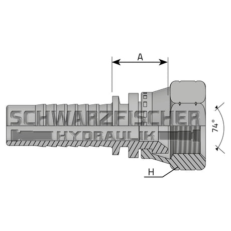 Standard Pressarmatur DKJ 37° Dichtkopf (UNF - Gewinde) von Schwarzfischer Hydraulik