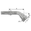 Standard Pressarmatur DKJ 45° Bogen 37° JIC Dichtkopf (UNF - Gewinde) von Schwarzfischer Hydraulik