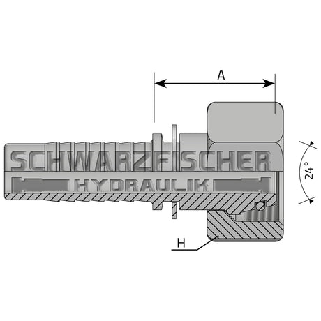 Standard Pressarmatur DKOL Innengewinde mit O - Ring 24° Konus (Metrisch) von Schwarzfischer Hydraulik