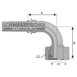 Standard Pressarmatur DKOL 90° Bogen Innengewinde mit O - ring 24° Konus (Metrisch) von Schwarzfischer Hydraulik