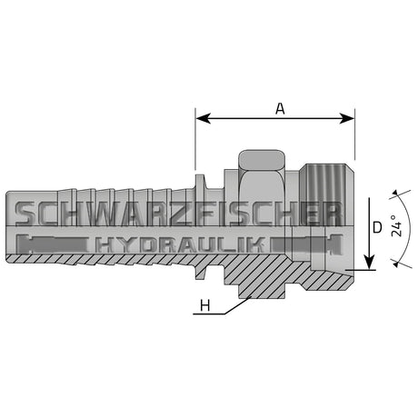 Standard Pressarmatur CES 24° Konus (Metrisch) von Schwarzfischer Hydraulik