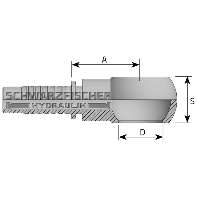 Standard Pressarmatur Ringnippel für Hohlschrauben metrisch/RNM von Schwarzfischer Hydraulik