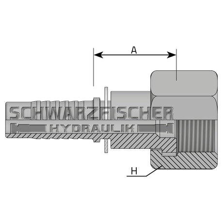 Standard Pressarmatur ORFS - UNF Gewinde von Schwarzfischer Hydraulik